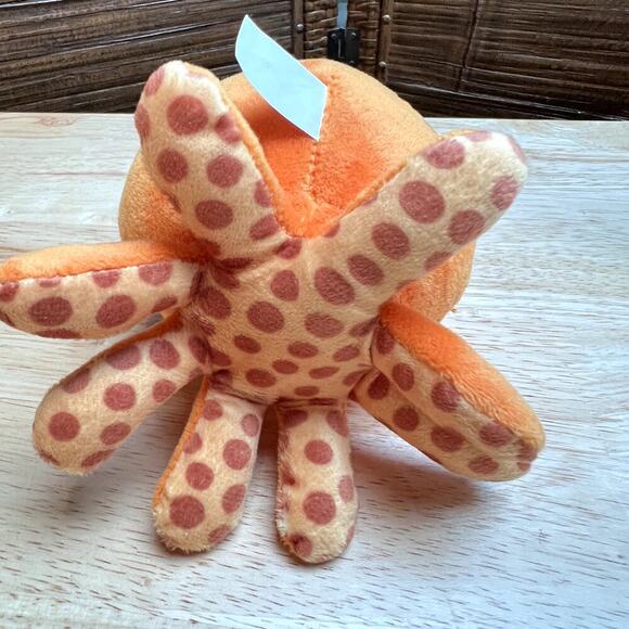 Orange Kawaii Octopus Plush, Aquarium At The Boardwalk Stuffed Animal Small - Picture 4 of 5